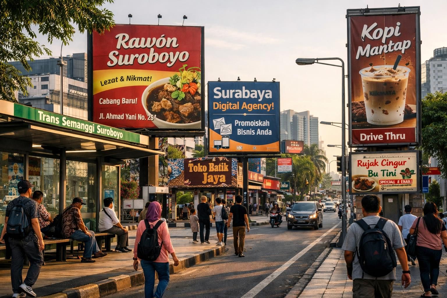 temukan media periklanan terbaik di surabaya untuk mempromosikan usaha lokal anda dengan efektif dan menjangkau lebih banyak pelanggan.